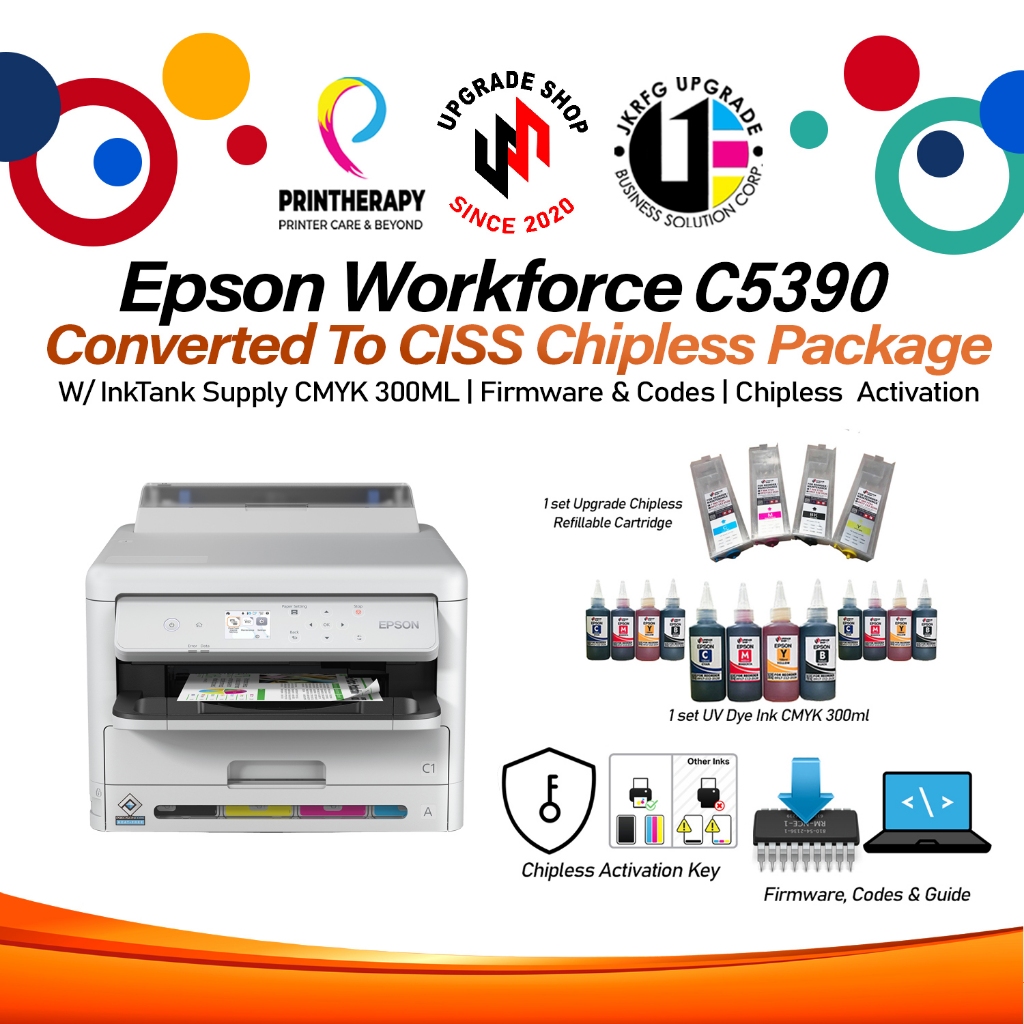 Epson Workforce C5390 Converted to CISS Chipless Package | 5390 (C5290 ...