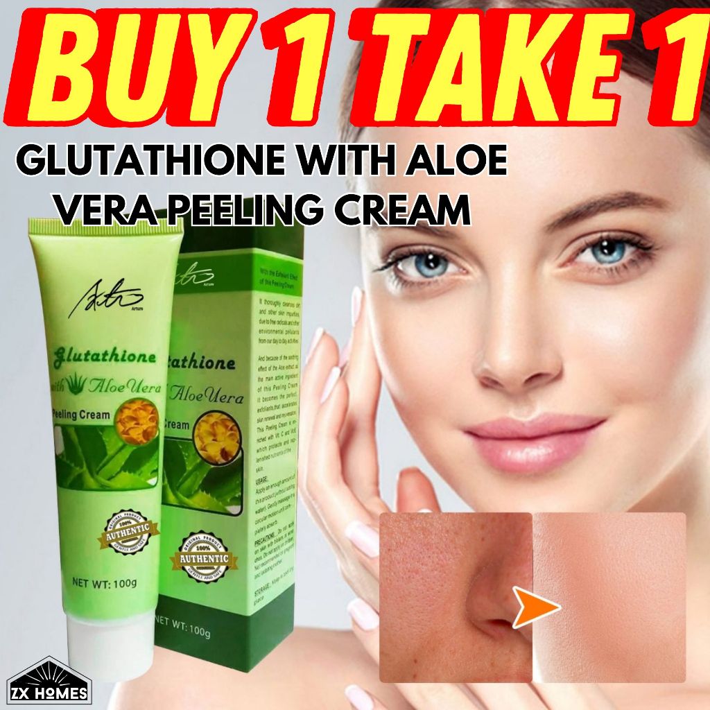 ZX HOMES [BUY 1 TAKE 1] Glutathione With Aloe Vera Magic Peeling Cream