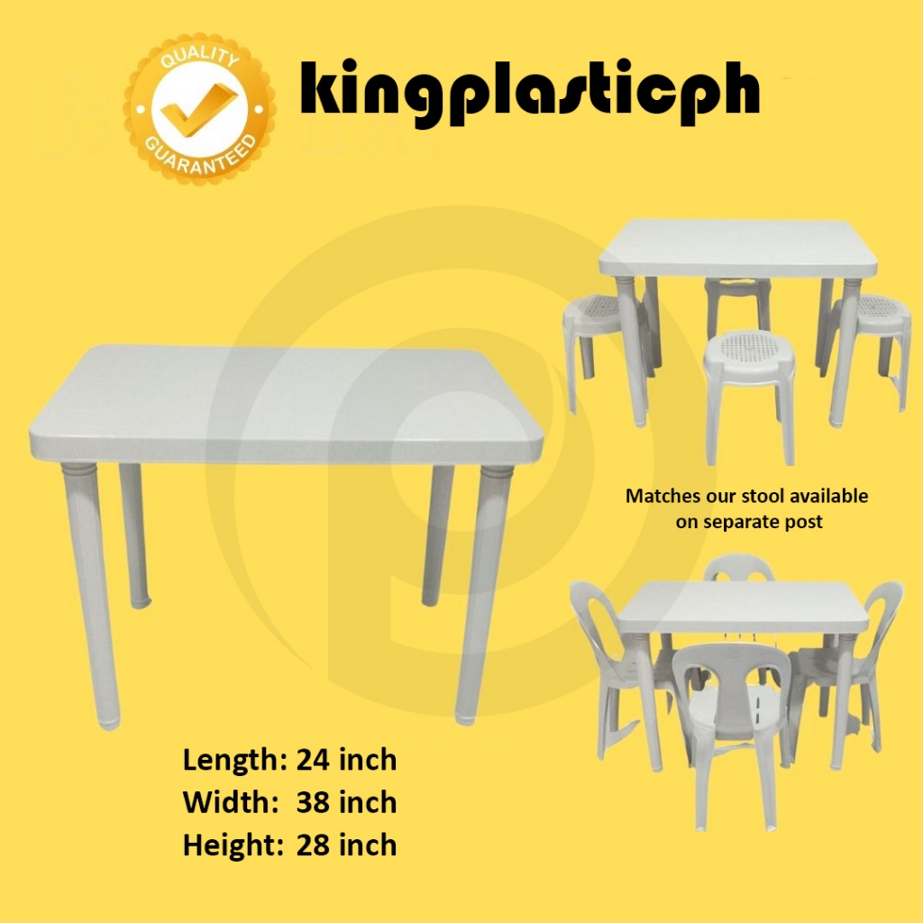 4 Seater 24 x 38 Rectangle Monoblock Rattan Table | Shopee Philippines