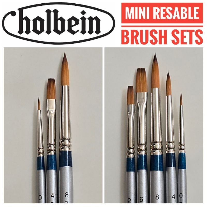 Holbein Brush Sets Mini 3 & 5 brushes Sets Shopee Philippines
