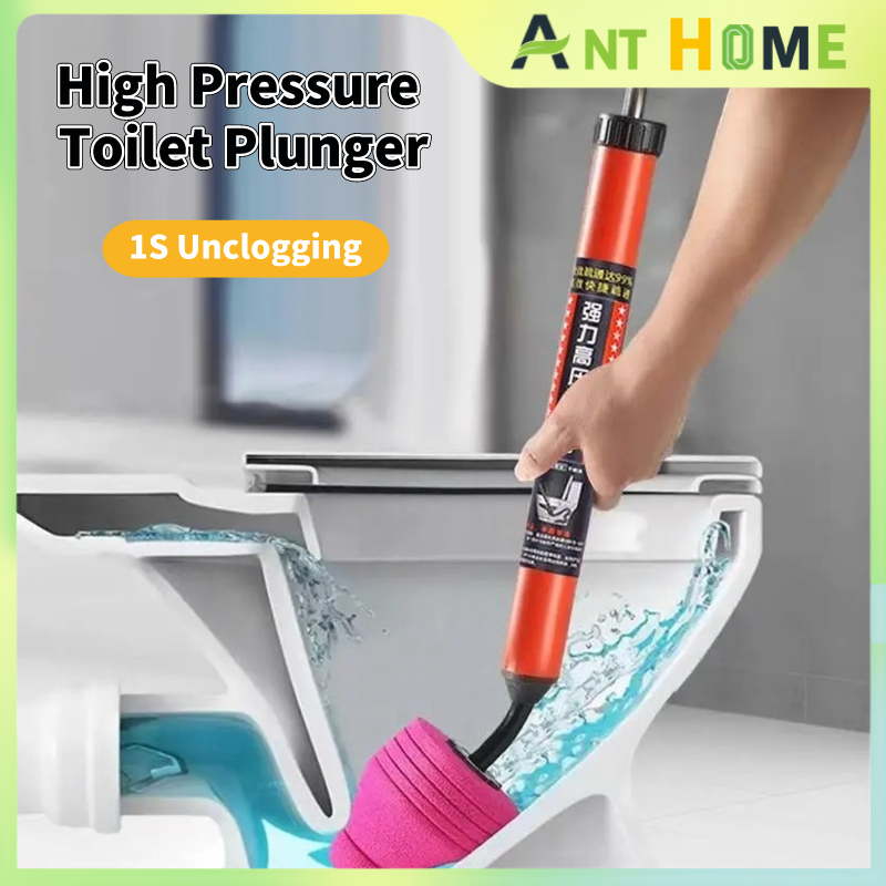 High Pressure Toilet Plunger Drain Unblocker Powerful Manual Pneumatic ...