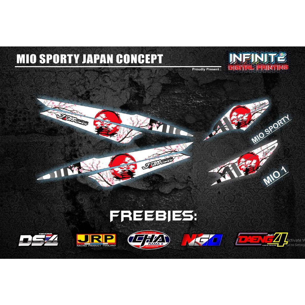 MIO SPORTY STRIP JAPAN CONCEPT/FREEBIES | Shopee Philippines