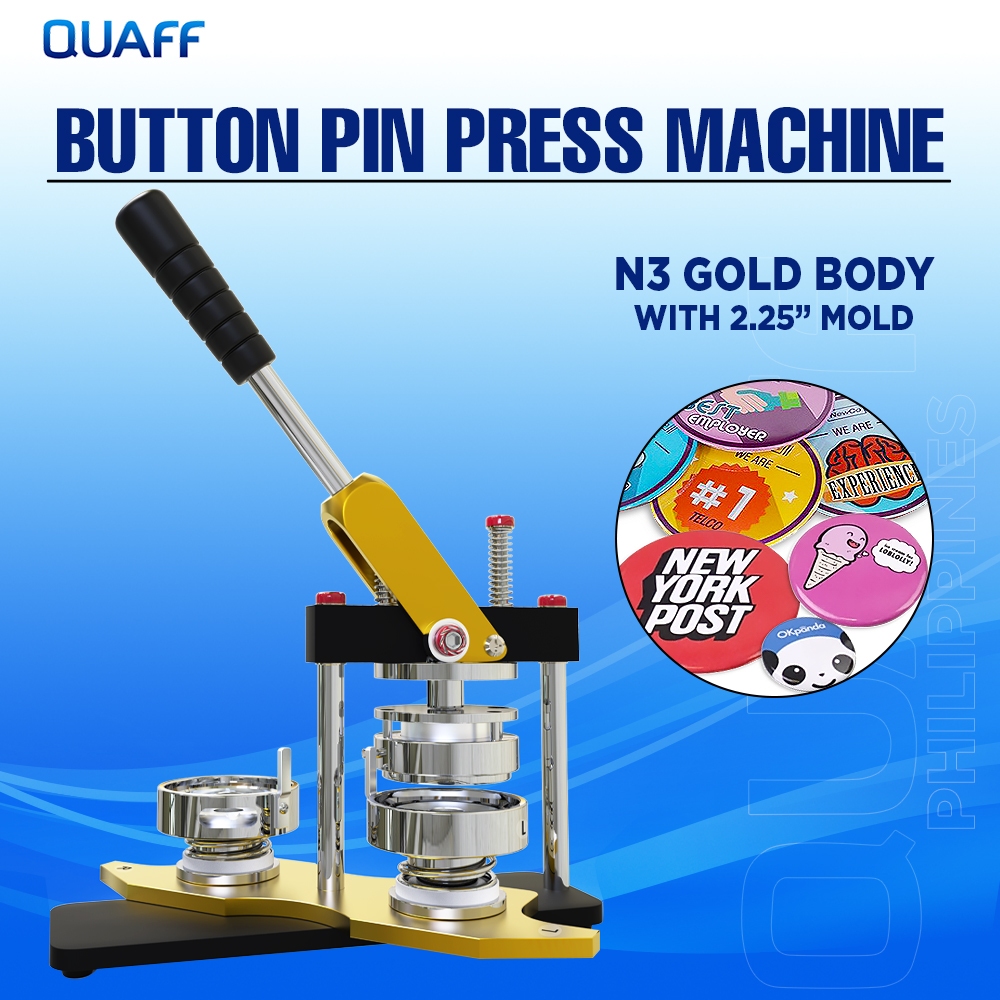 QUAFF Button Pin Press Machine Body + 2.25inches Mold for 2.25inches ...