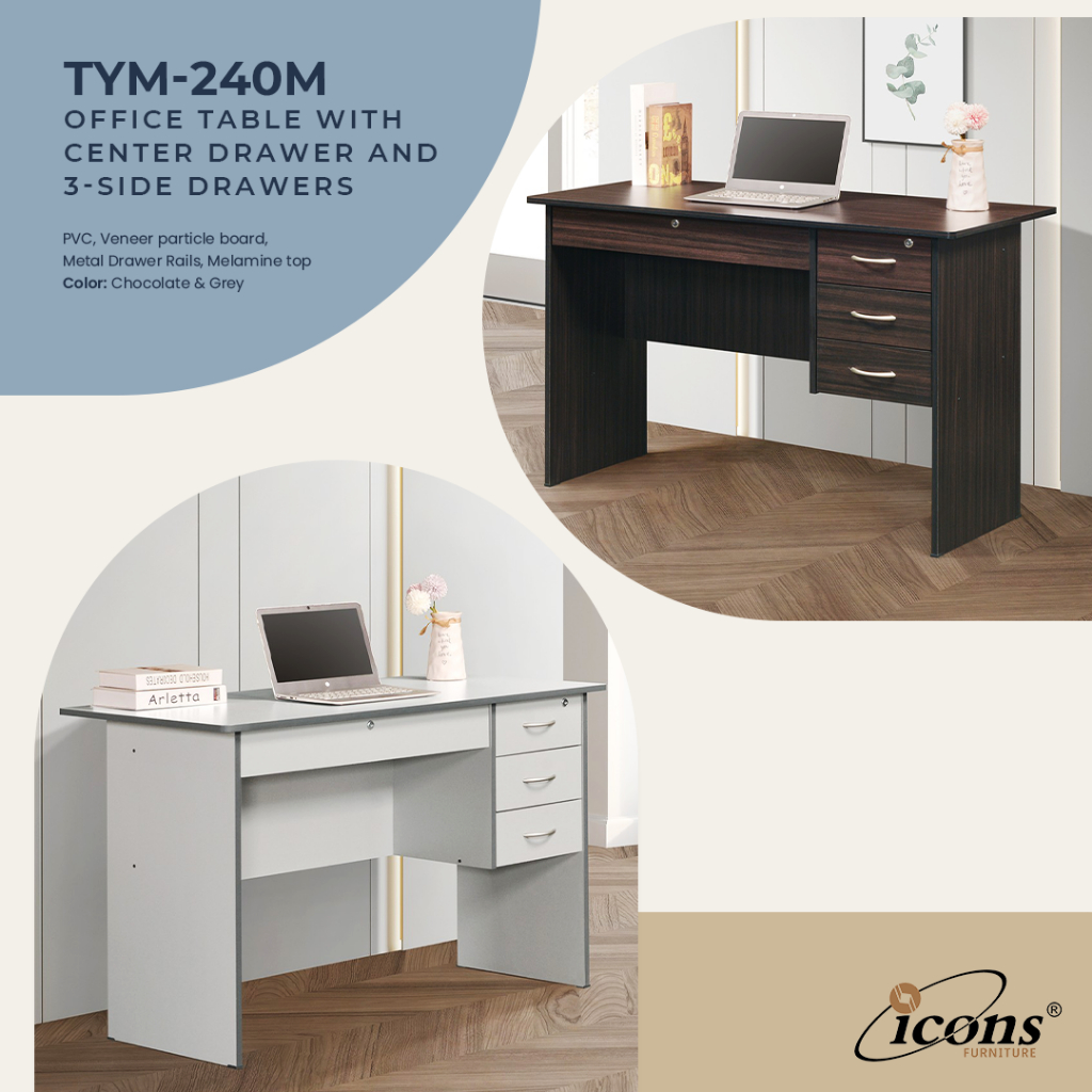 ICONS Tym-240M (Office Desk) | Shopee Philippines