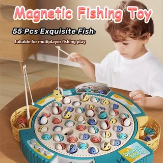15 Pcs Bulk Magnetic Fishing Rod Child Toy Magnets Kids Pool Game