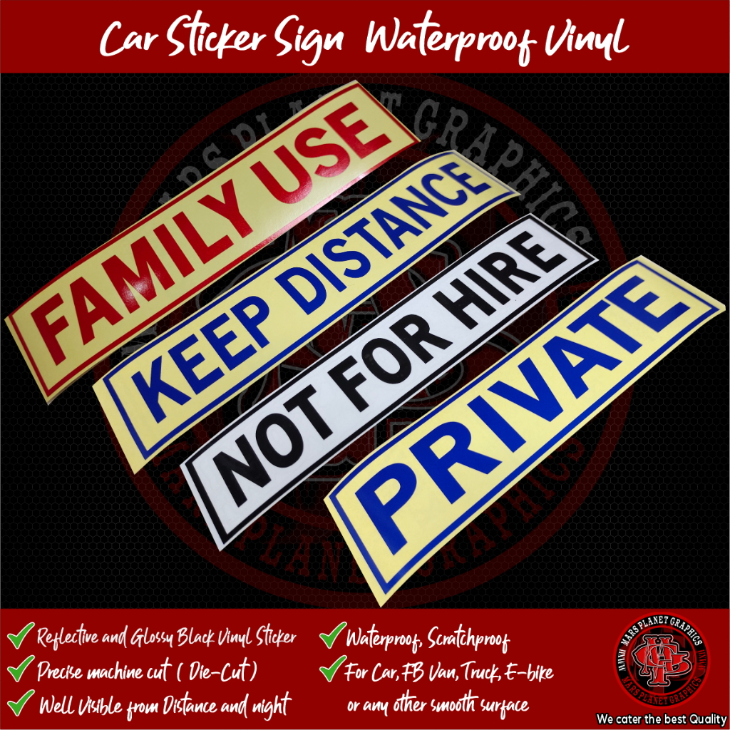 Godbless Our Trip/ Not For Hire/ Family Use/ Service/ Private/ Keep ...