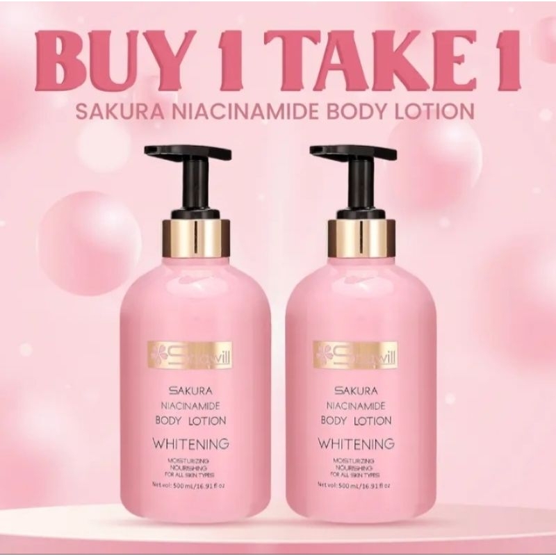 BUY1TAKE1 (2x500ml)[FDA APPROVED] SHAWILL SAKURA WHITENING BODY LOTION ...