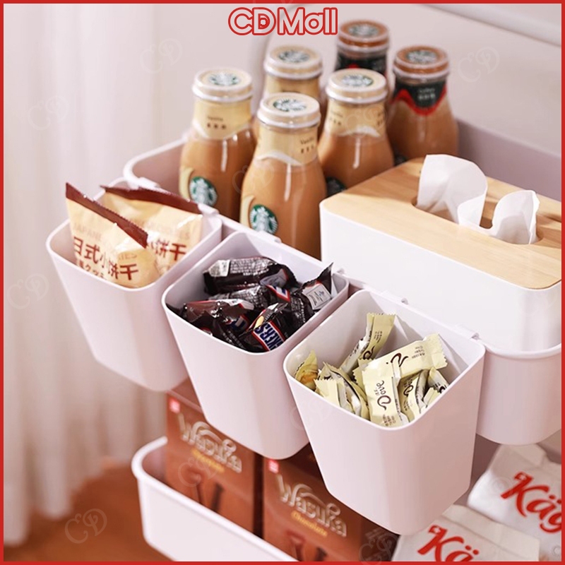 CD Hanging Storage Bucket Plastic Container for Trolley Cart Organizer ...