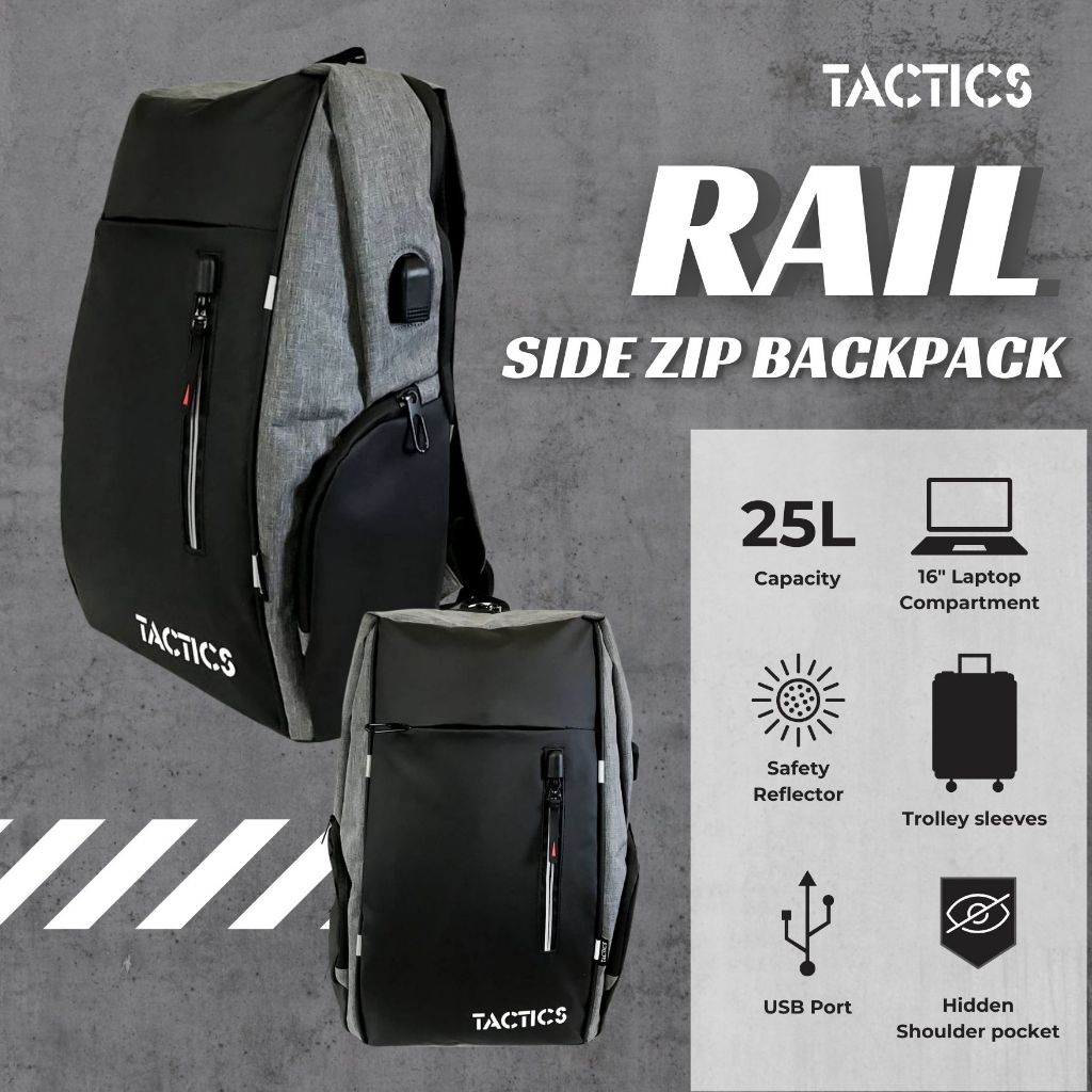 Tactics Rail 25L Sidezip Backpack for Men Womens Backpack (E323 ...