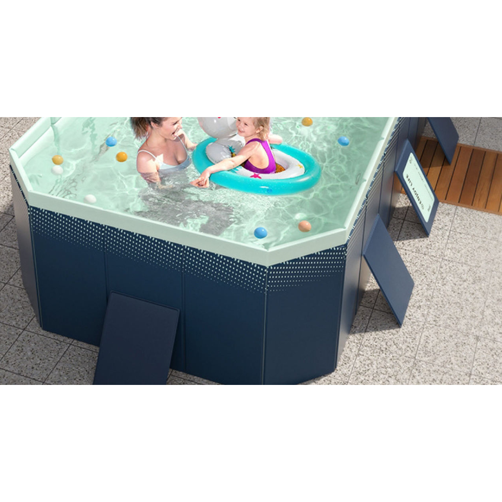 Beige Non Inflatable No Airpump Required Swimming Pool For Family ...