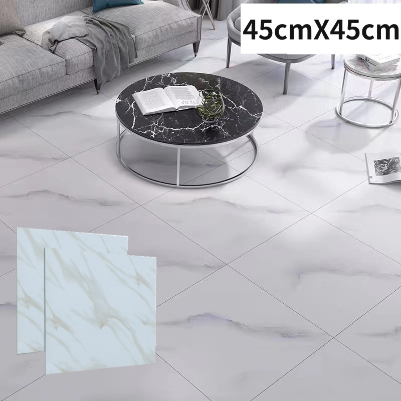 Pcs Marble Vinyl Tiles Floor Stickers Self Adhesive Waterproof Grain