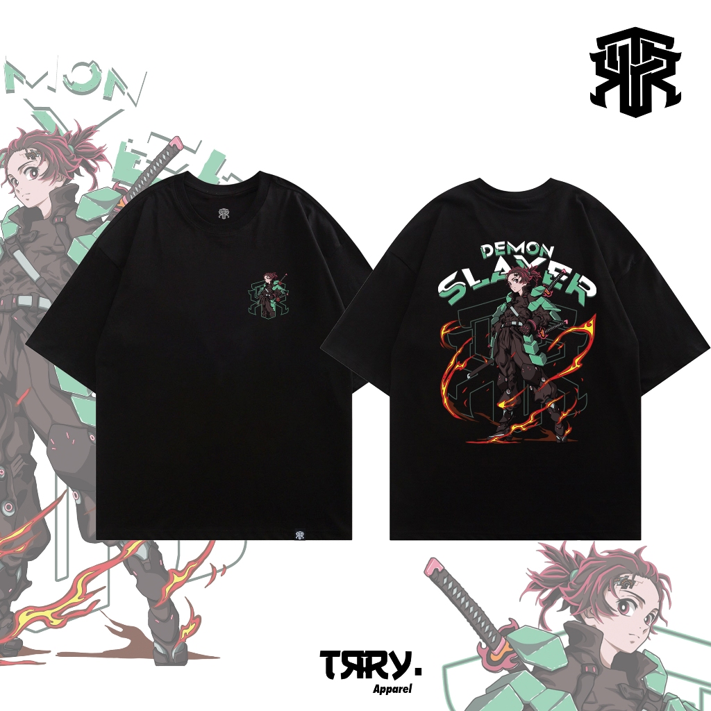 Anime Shirt Streetwear TRRY Apparel Tanjiro Kamado Kimetsu no Yaiba ...