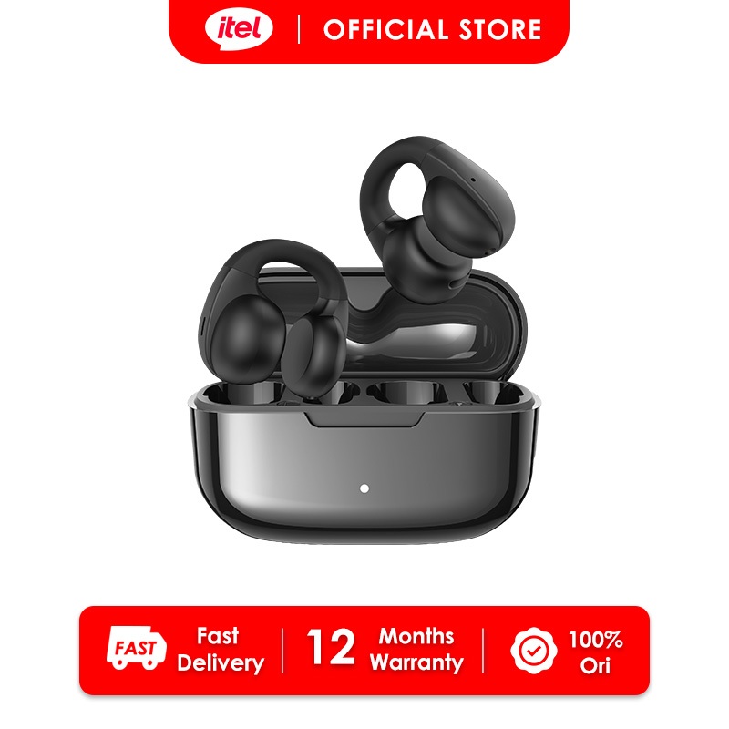 Itel Earbuds A Open Ear Earphones Wireless Bluetooth Enc Noise Cancelling Headset Shopee