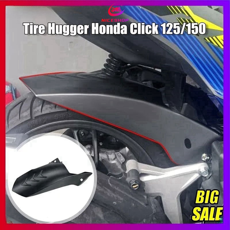 New models Tire Hugger Honda Click 125i/150 Mud Guard Black Motorcycle ...