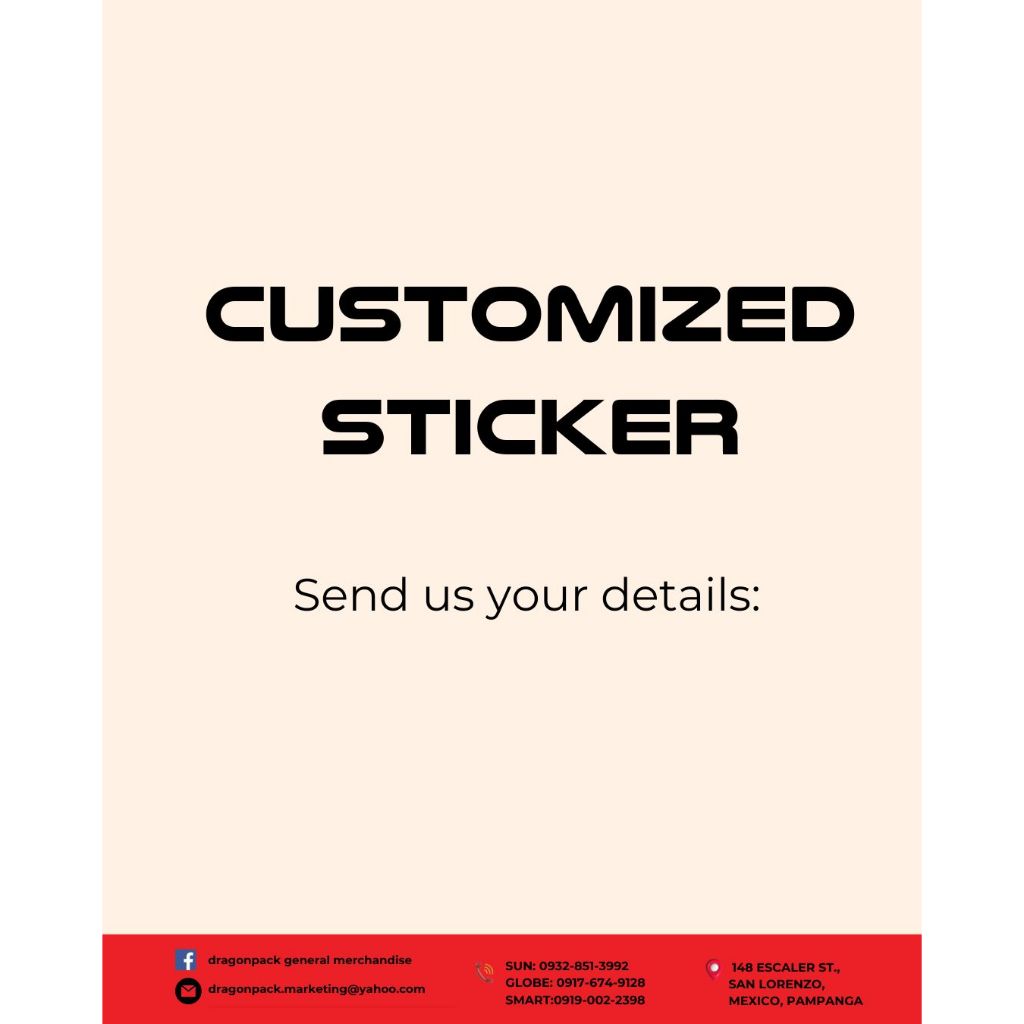 Customized Sticker Label | Shopee Philippines