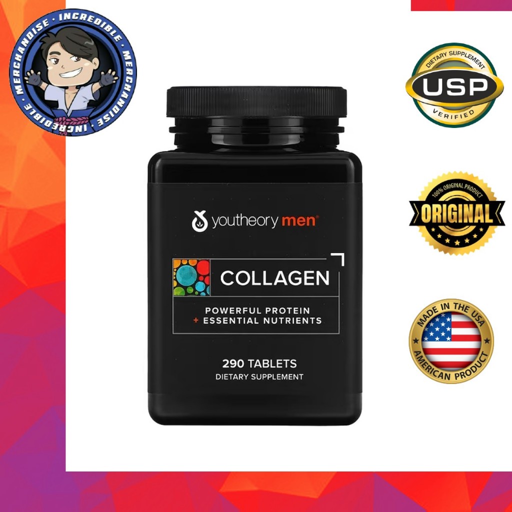 Youtheory Men Collagen Powerful Protien Essential Nutrients 290 Tablets