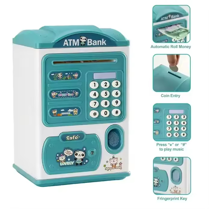 Baelove Kids Piggy Bank, ATM Coin Cash Money Counte Saving