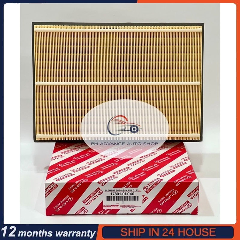 Air Filter Toyota Fortuner / Innova / Hi-Lux 2016-2020 17801-0L040 ...