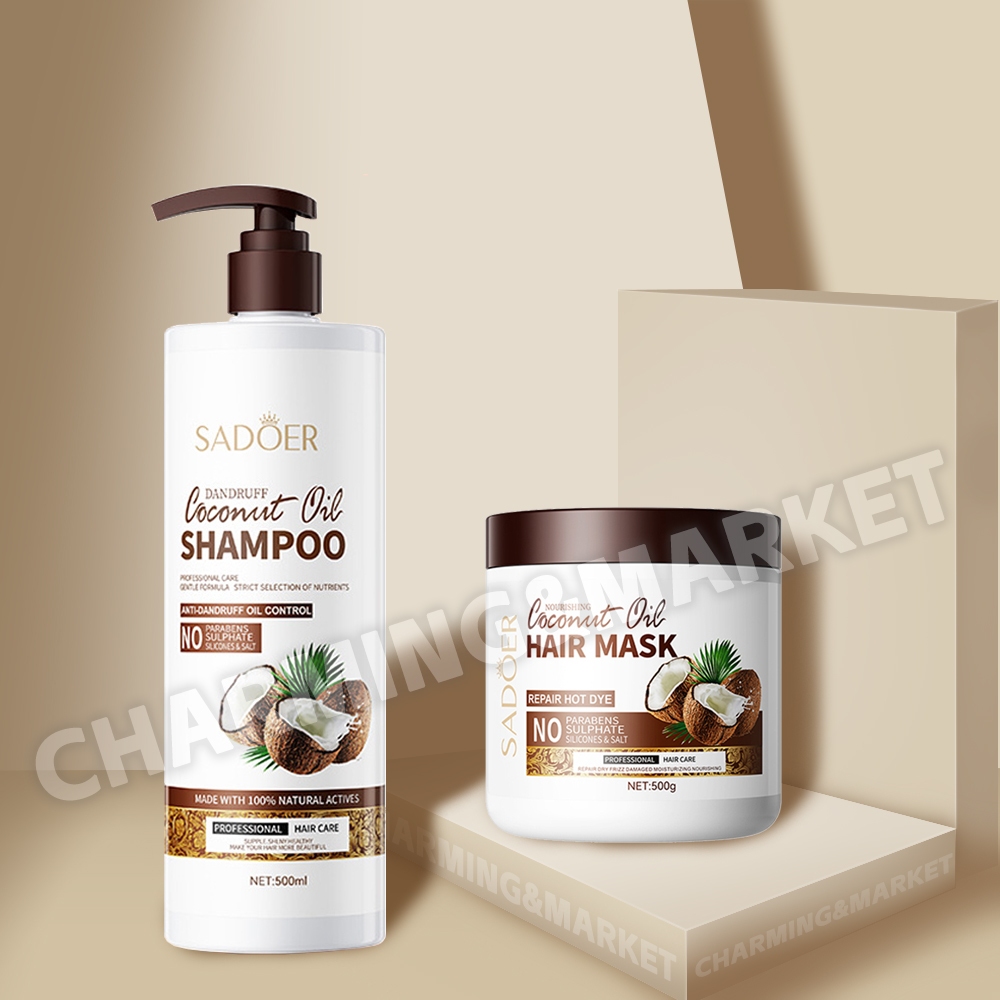 Coconut oil shampoo Hair Care Smooth Scalp Treatment Dandruff Coconut ...