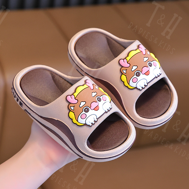 TH Baby New Soft Rubber Flip Flops for Kids Cute Animal Design Indoor Slipper for Kids Girl and Boys