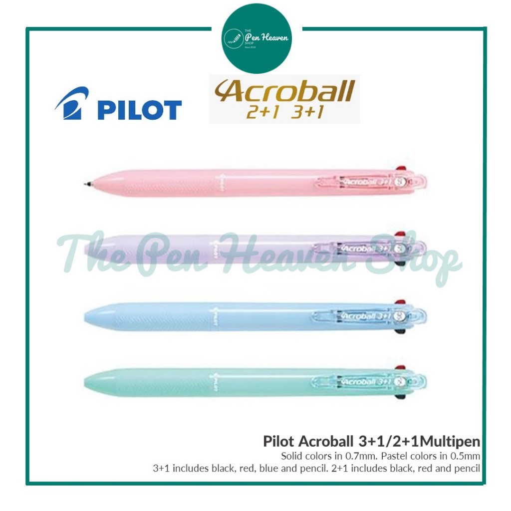 Pilot Acroball 3+1/ 2+1 Multipen (Solid and Pastel) | Shopee Philippines