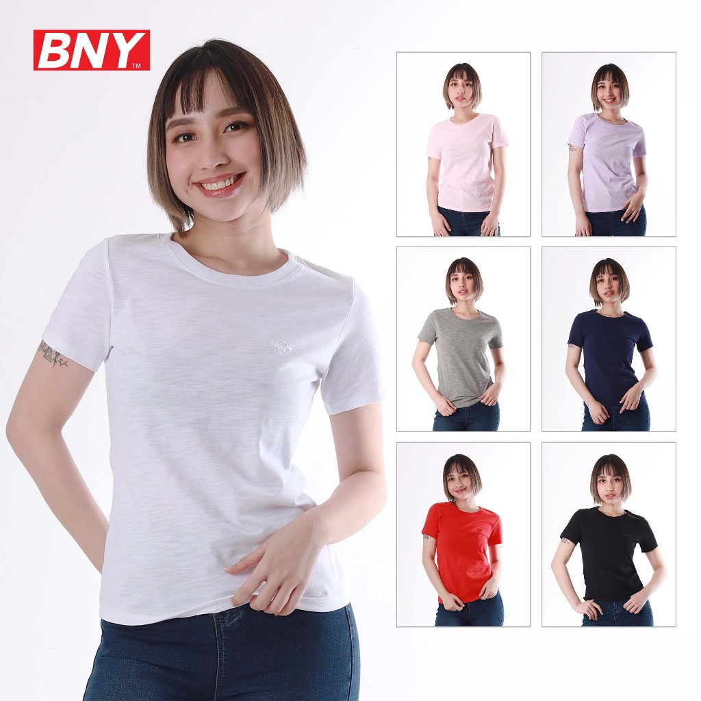 BNY slubs round neck with rabbit embro (496) | Shopee Philippines