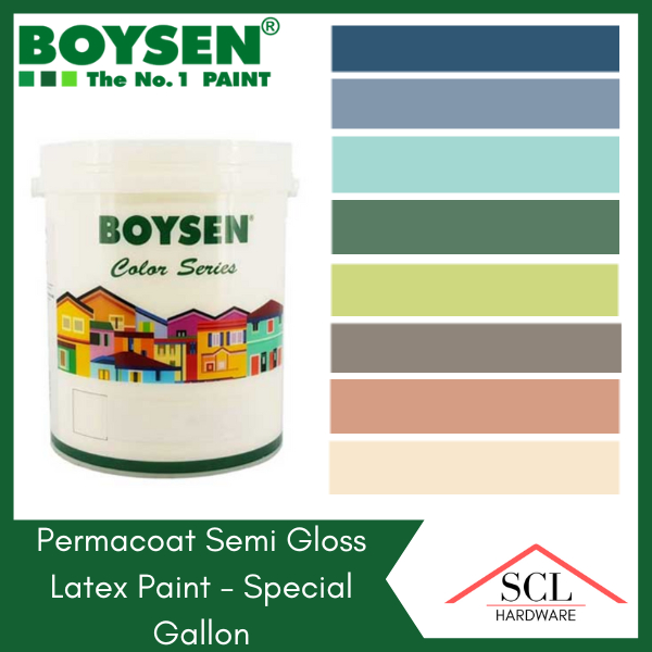 BOYSEN Permacoat Semi-Gloss Acrylic Latex Paint 4L Special Colors ...