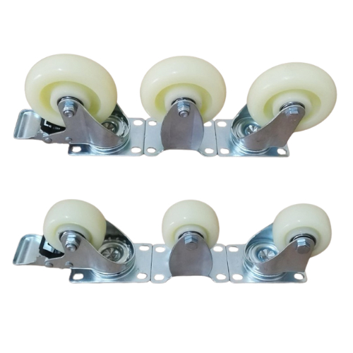 【Fast&Fun Clothings】2.5/3/4/5 inch White Nylon Caster Wheels Fixed and ...