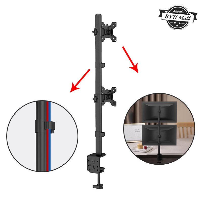 2-Axis Monitor Desktop Stand Adjustable Vesa 100x100 mm/75x75 mm ...