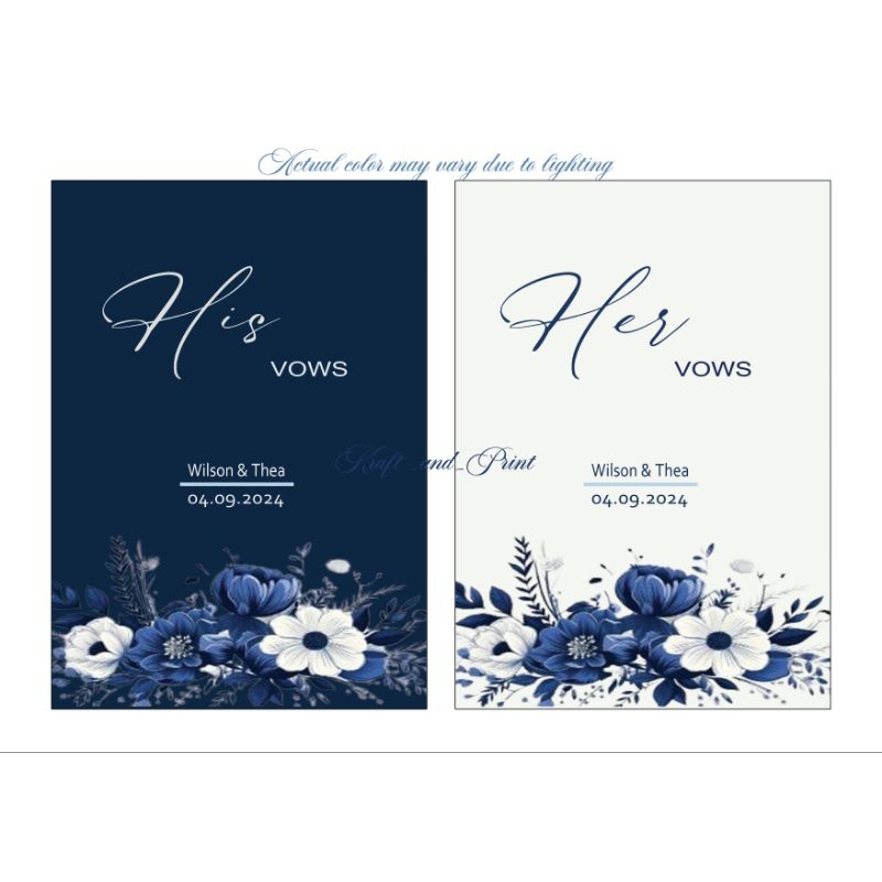 HIS and HER vows booklet | Shopee Philippines
