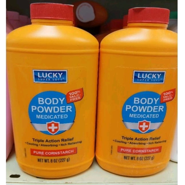 Lucky Medicated Corn Starch Body Powder 8oz. Shopee Philippines