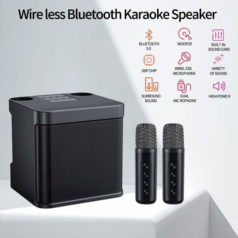 3D Stereo Amplifier Wireless Speaker Portable Karaoke Bluetooth Speaker ...