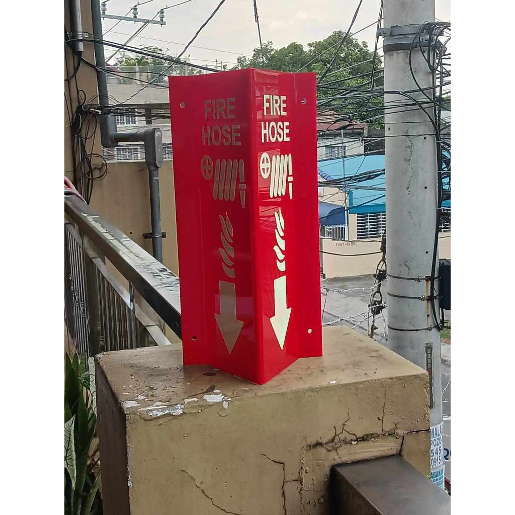 Luminous Triangular Fire Hose Signs 4x12 per panel | Shopee Philippines