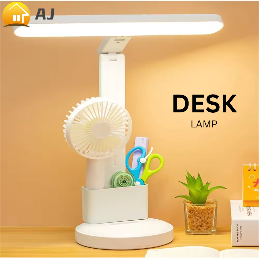 Study Table Lamp Led Light Rechargeable Tri-color Desk Lamp | Shopee ...