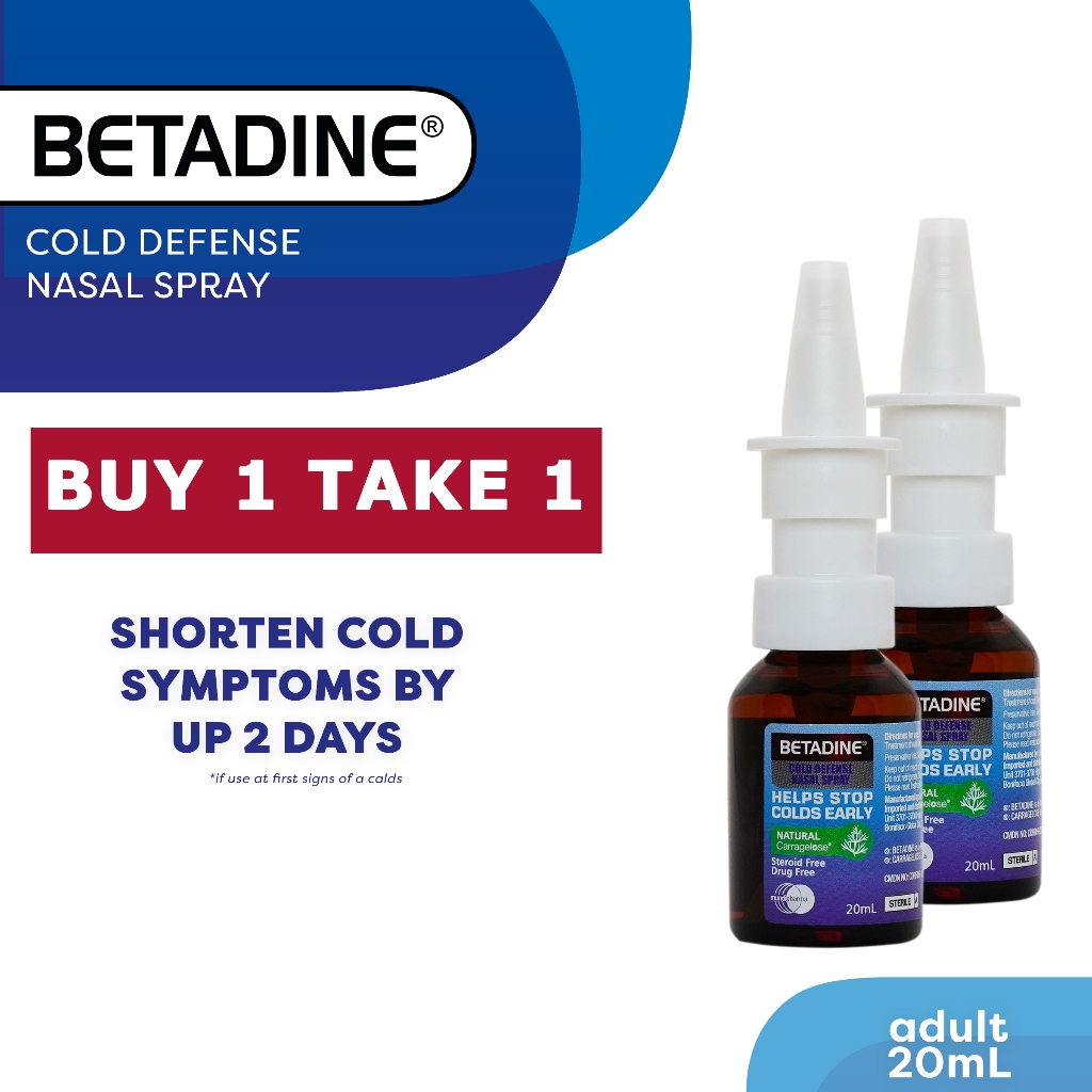 Buy 1 Take 1 Betadine Cold Defense Nasal Spray 20mL (Expiration Date
