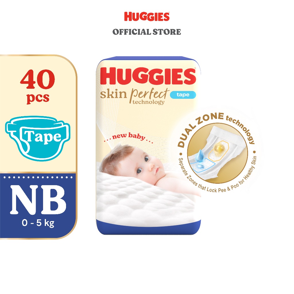 Huggies Skin Perfect Diaper - Newborn 40 pcs | Shopee Philippines