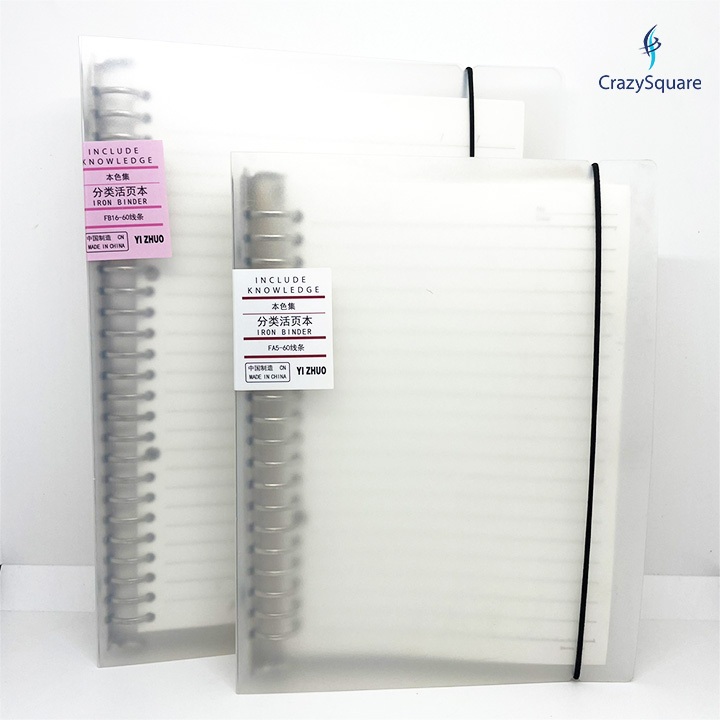 CSQUARE A5/B5 Ring Binder Notebook with Rubber Lock for School and ...