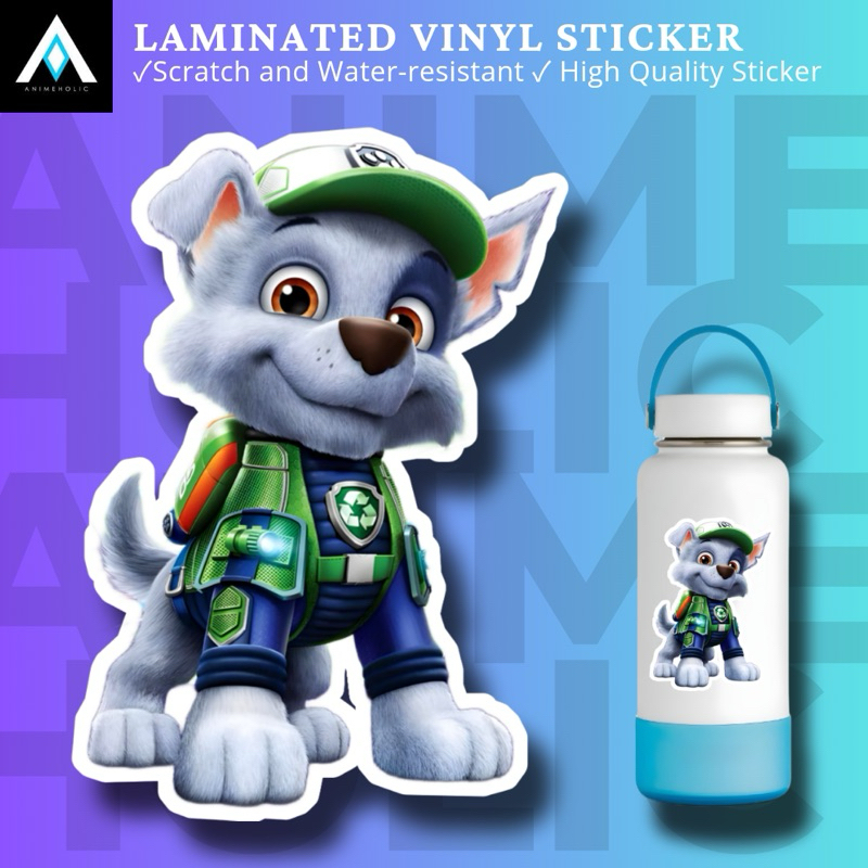 PAW PATROL CHASE MARSHALL RUBBLE STICKER LAMINATED VINYL | Shopee ...
