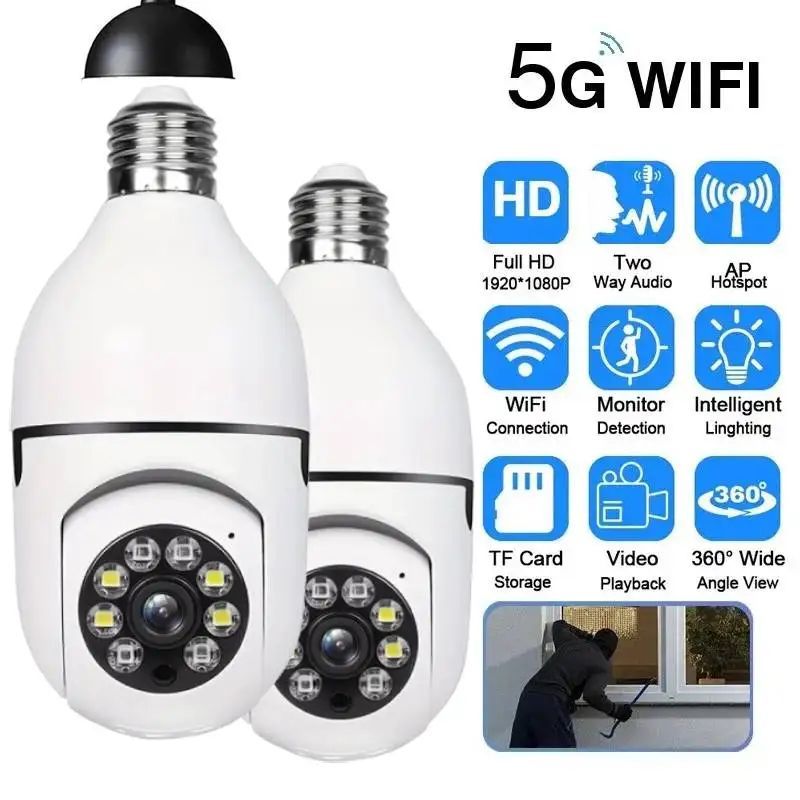 V380 CCTV Camera 360 NO WIFI Needed Light Bulb 5G WIFI BUY 1 TAKE 1 ...
