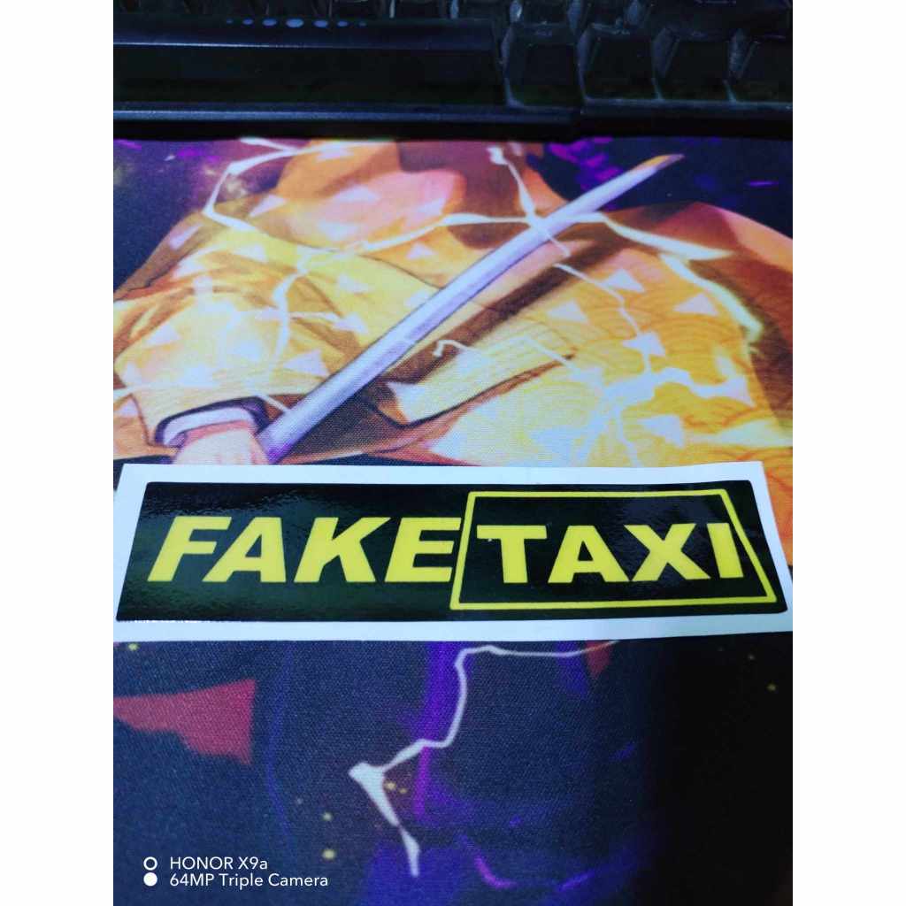 Fake Taxi Glossy Sticker 5 Inch By Maji GraphiPrint | Shopee Philippines