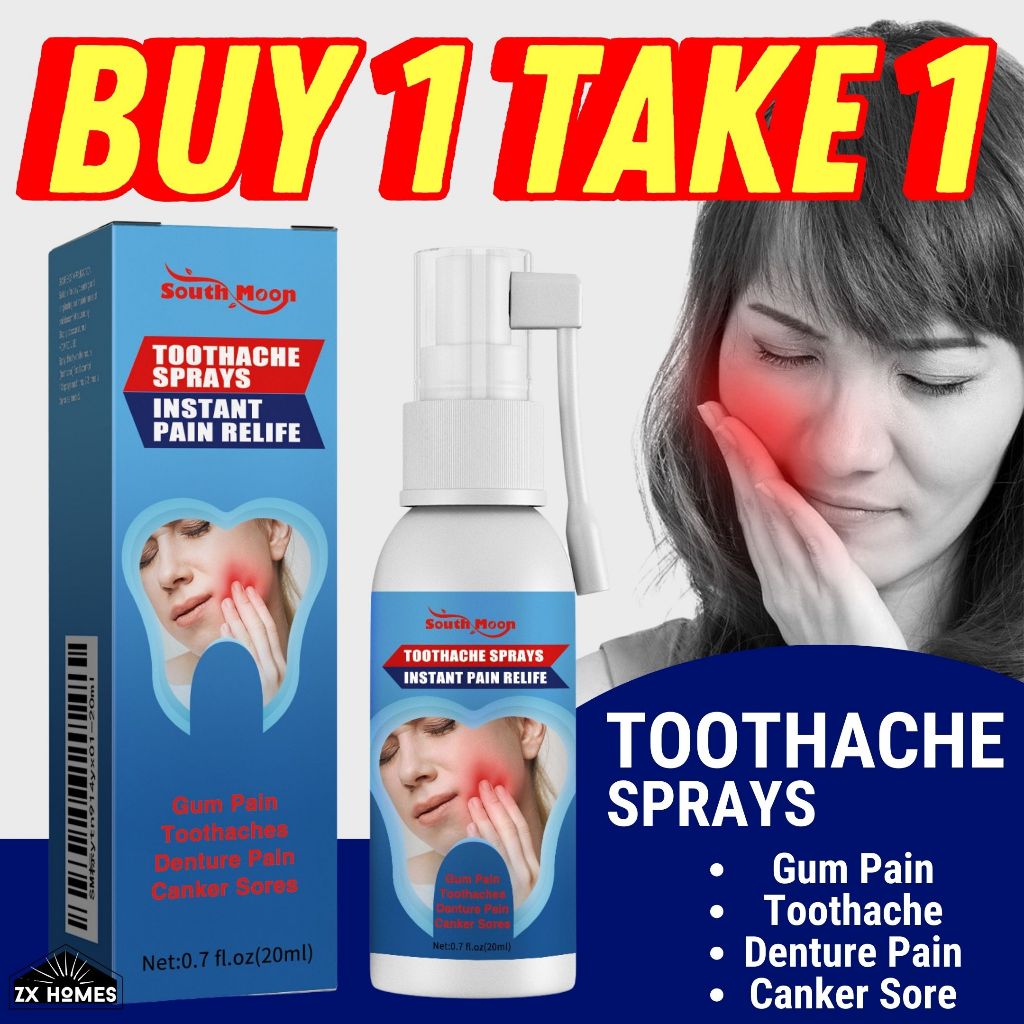 ZX HOMES [BUY 1 TAKE 1] Tooth Pain Relief Spray Teeth Decay Remover Periodontitis Cleaner