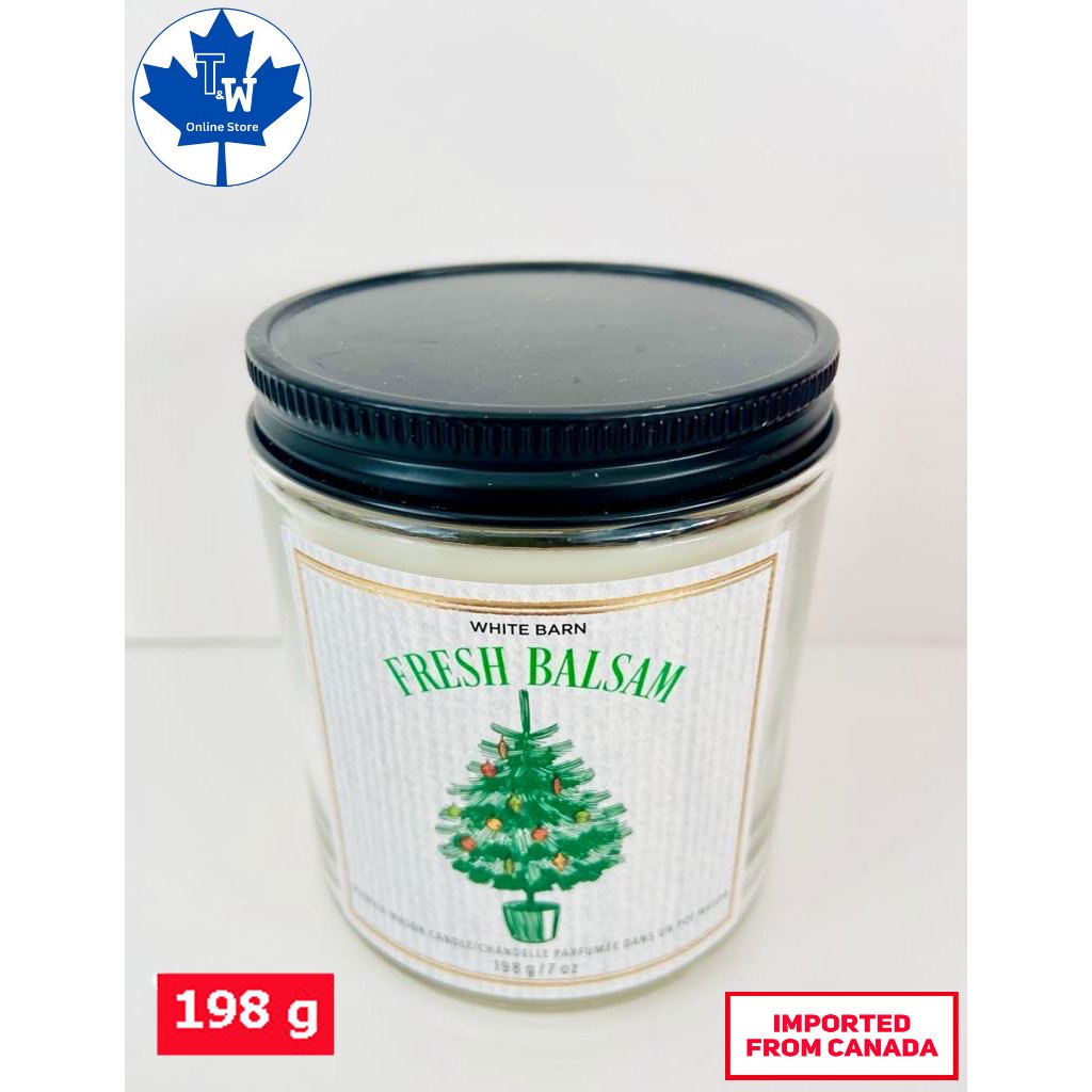 *MADE IN CANADA* Bath & Body Works FRESH BALSAM Single Wick Scented