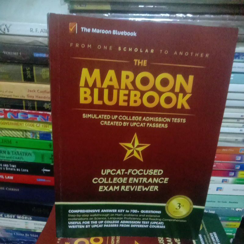 MAROON BLUEBOOK (upcat College Reviewer) | Shopee Philippines