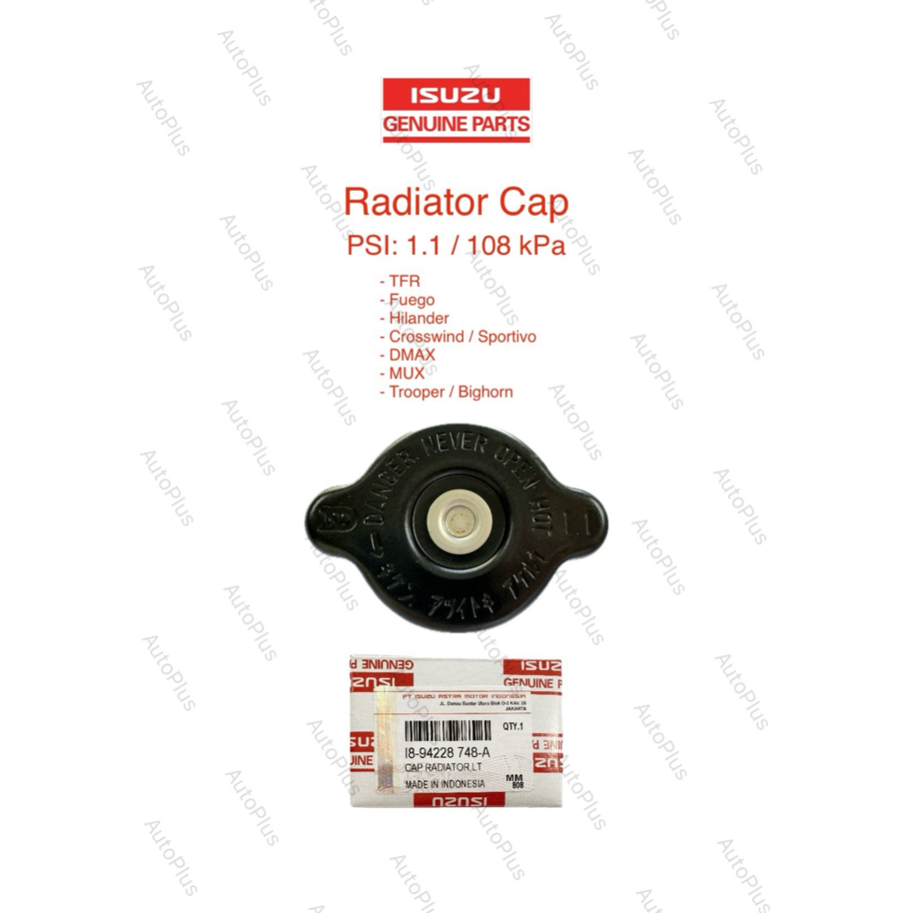 Isuzu Radiator Cap 108kPa 1.1 Isuzu Genuine Parts and Denso Japan Shopee Philippines