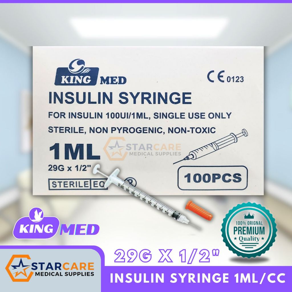 INSULIN SYRINGE 1mL/cc STERILE 100Pcs/Box | Shopee Philippines