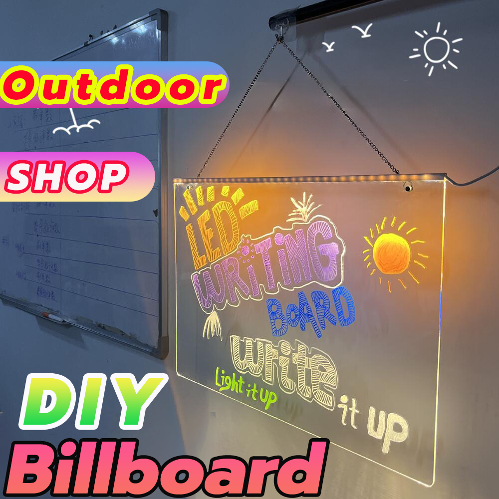 LED billboards LED Sign Neon Lights Handwritten billboards Hang ...