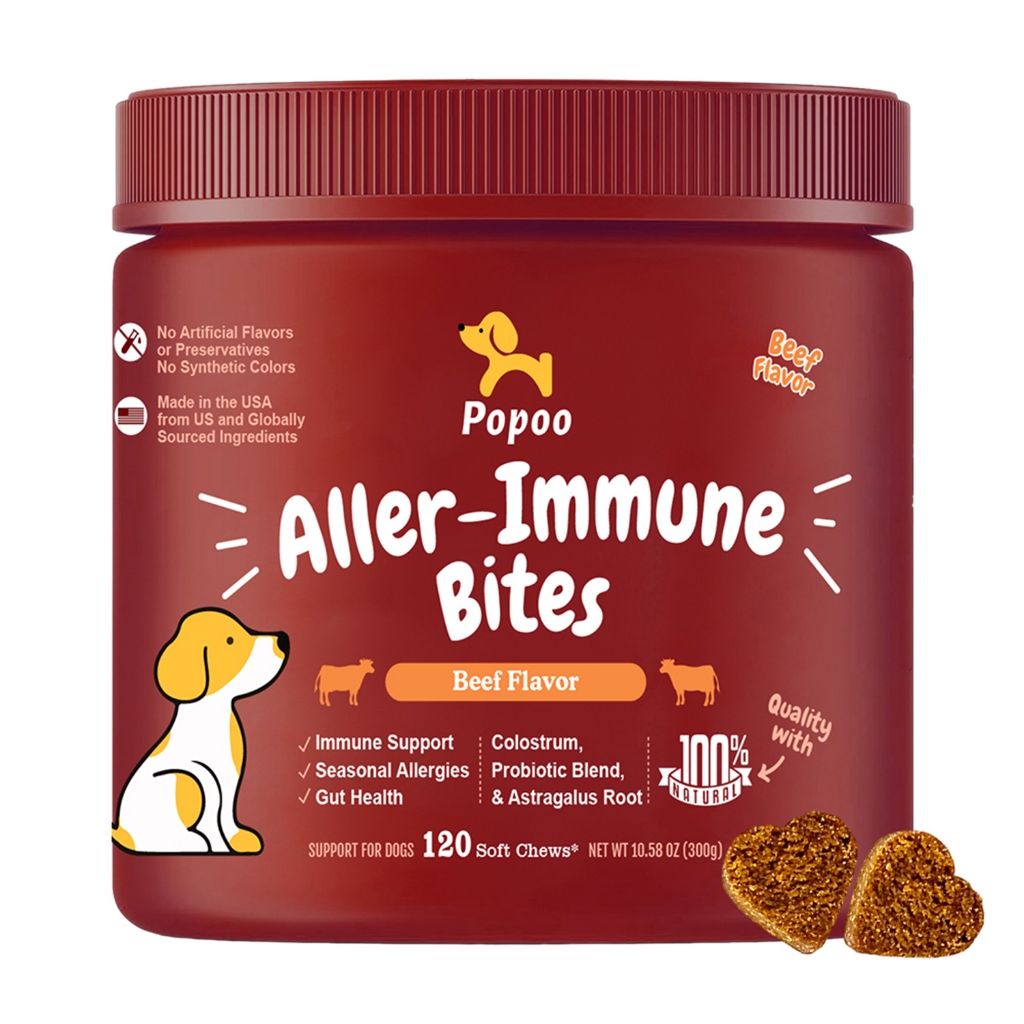 Image showcasing Popoo Probiotic Bites Dogs Support Gut Health lmmune System Helps The ...