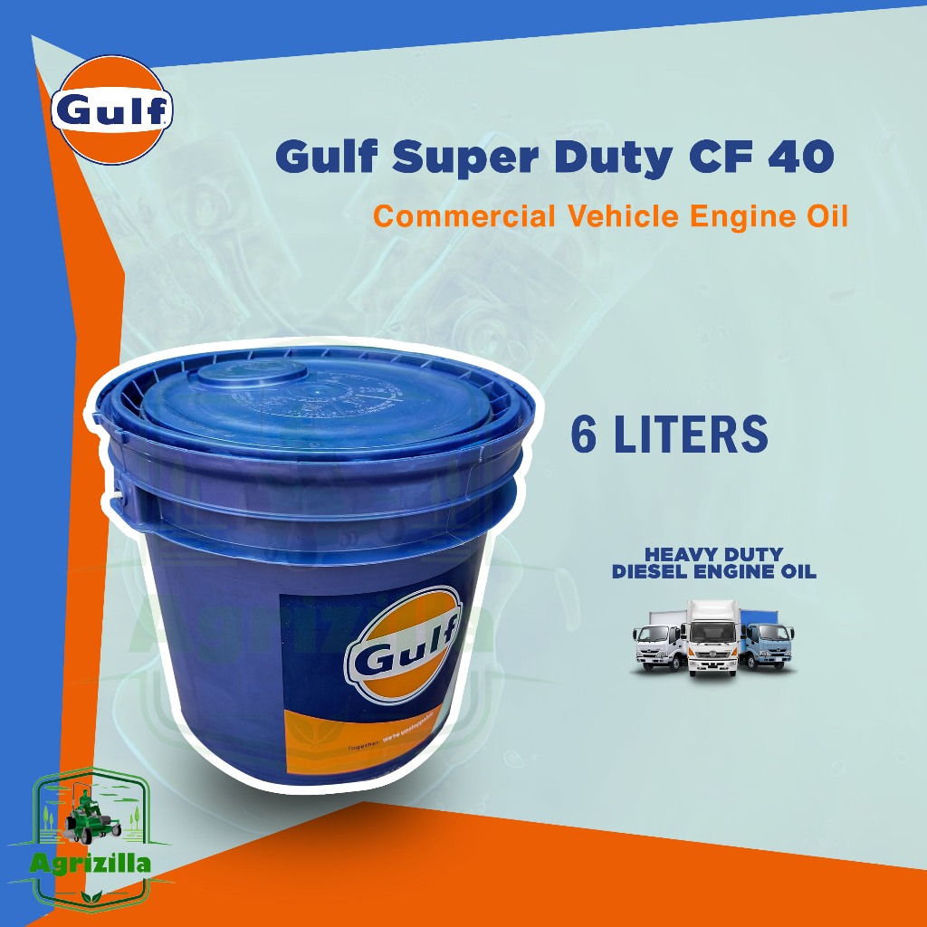 Gulf Super Duty CF 40 Diesel Engine Oil 6 Liters Mini Pail | Shopee ...
