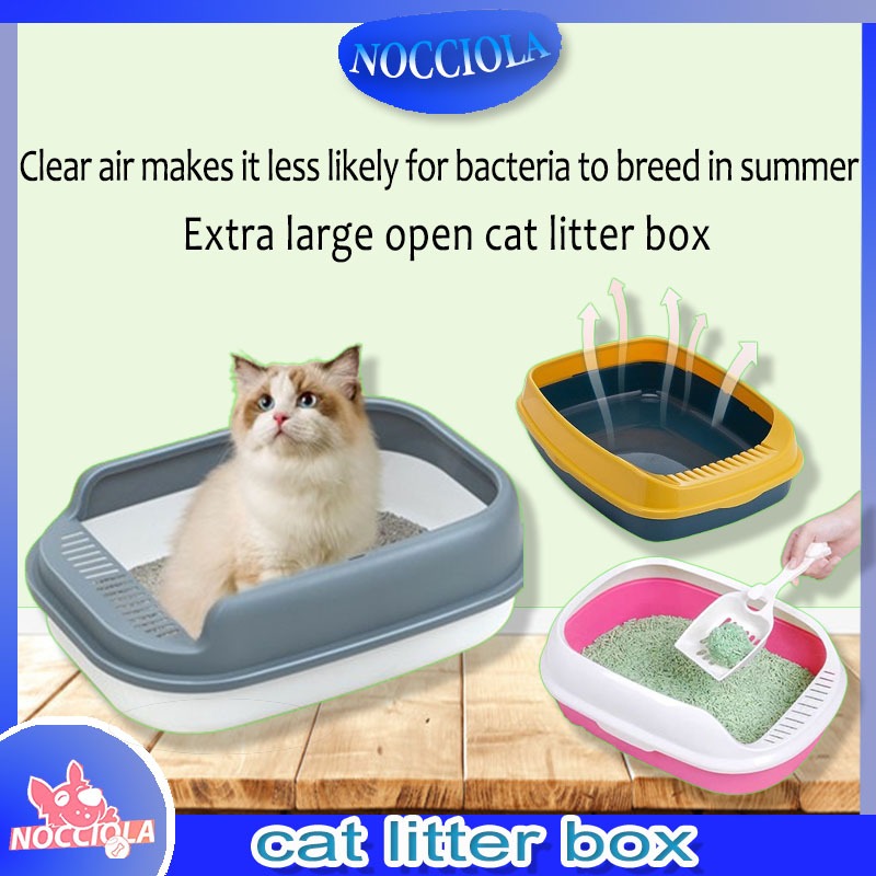 Cat Litter Basin Thickened Semi closed Cat Litter Basin Anti splashing Cat Toilet Litter Box Shopee Philippines