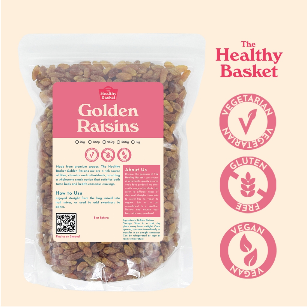 Healthy Basket Golden Raisins (50g, 100g & 250g) | Shopee Philippines